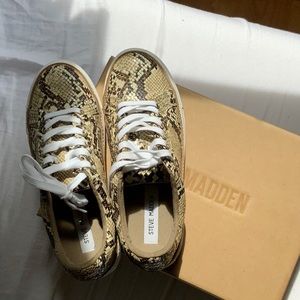 Steve Madden snake print sneakers